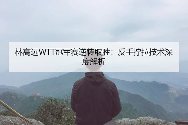 林高远WTT冠军赛逆转取胜：反手拧拉技术深度解析